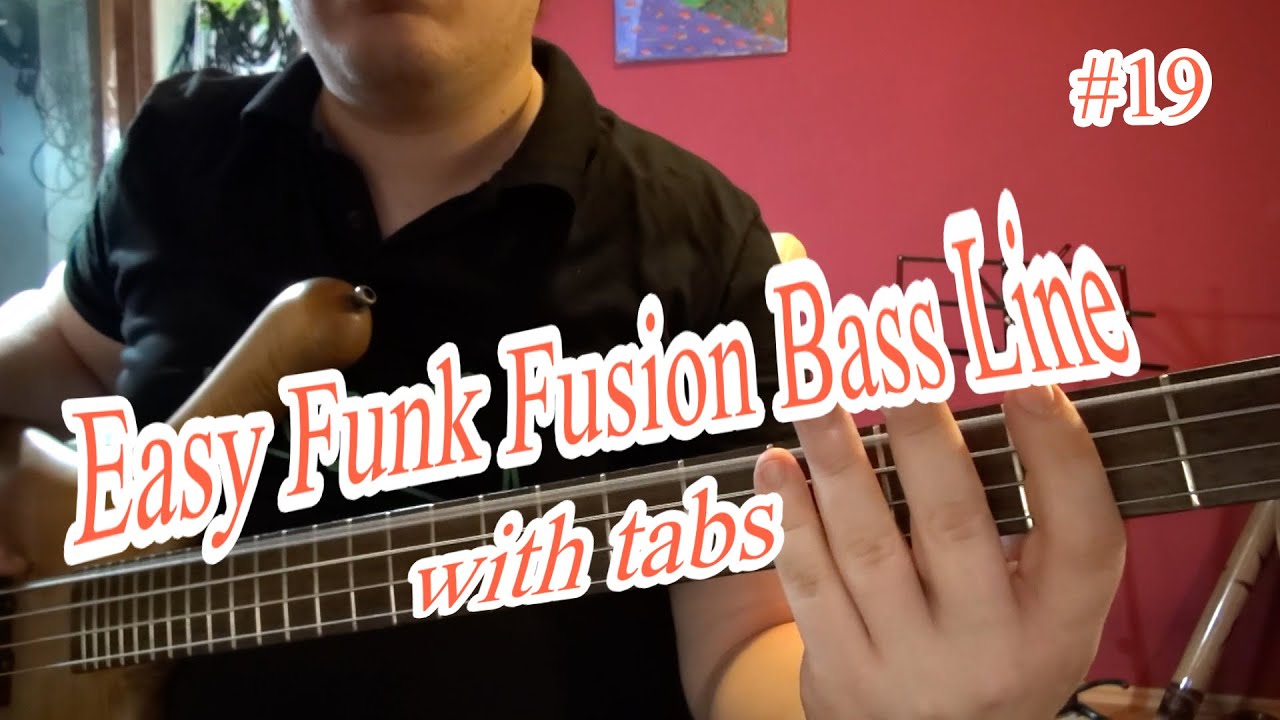 Easy Funk Fusion Bass Line (with tabs) #19