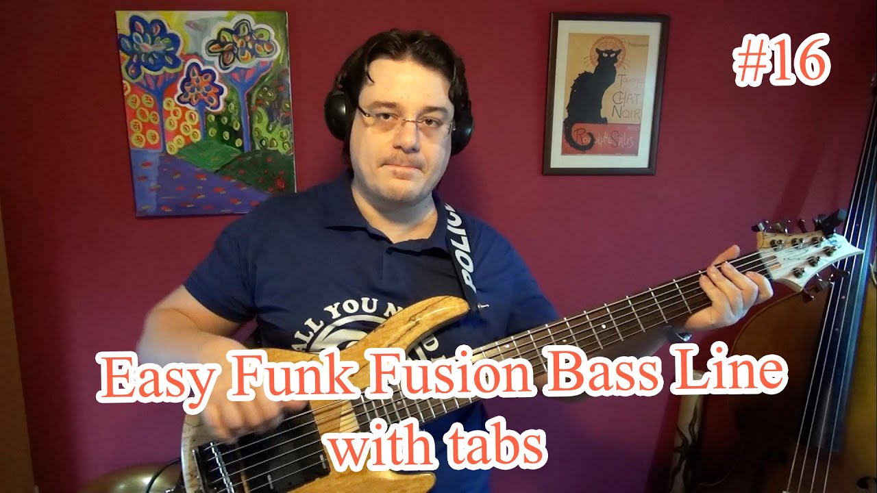 Easy Funk Fusion Bass Line (with tabs) #16
