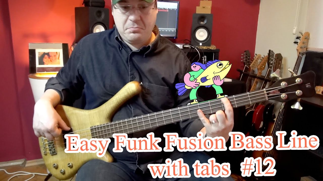 Easy Funk Fusion Bass Line (with tabs) #12 (Warwick Masterman)
