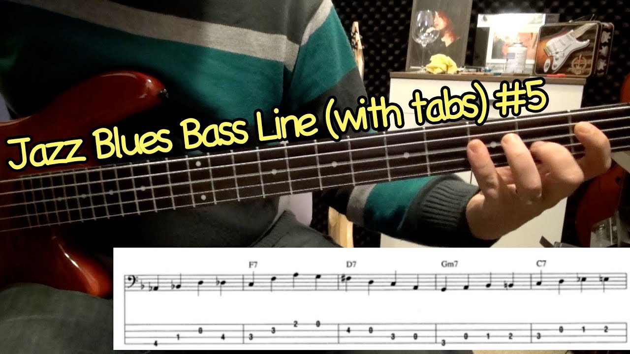 Jazz Blues Bass Line (with tabs) #5